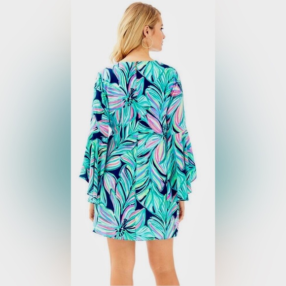 Lilly Pulitzer NWT Rosalia Dress High Tide Dancing Lady $198 Size 0 - Picture 11 of 15
